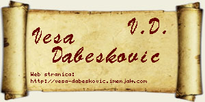 Vesa Dabesković vizit kartica
